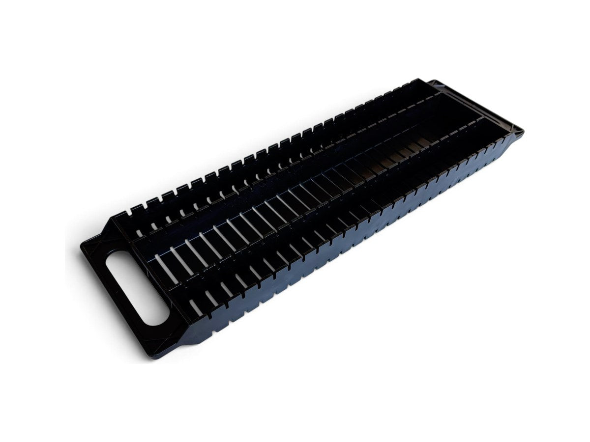 RA-18C Universal Conductive ESD Circuit Board Holder Rack, 18-7/8 x 5-1/2 in (480 x 140 mm), 25 Slots, Pack of 10, view 1