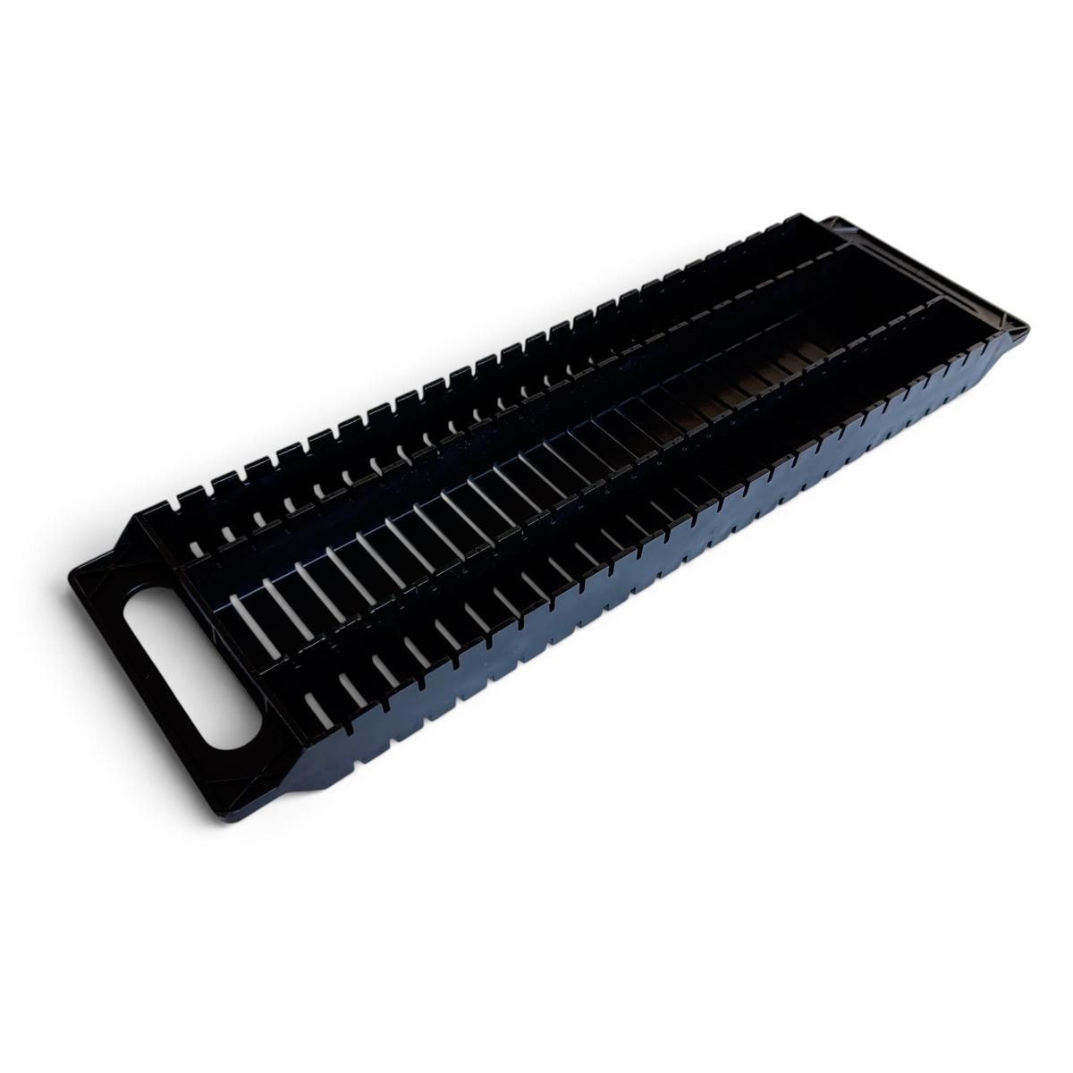 RA-18C Universal Conductive ESD Circuit Board Holder Rack, 18-7/8 x 5-1/2 in (480 x 140 mm), 25 Slots, Pack of 10, view 1
