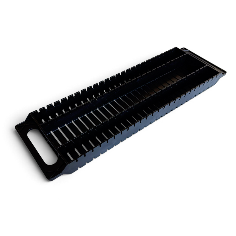 RA-18C Universal Conductive ESD Circuit Board Holder Rack, 18-7/8 x 5-1/2 in (480 x 140 mm), 25 Slots, Pack of 10, view 1