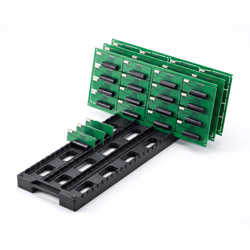 RA-24 Mini ESD PCB tray for thick boards loaded with circuit boards