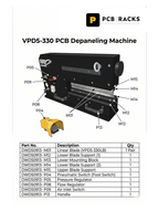 VPD5-330 spare parts diagram, P13 handle highlighted