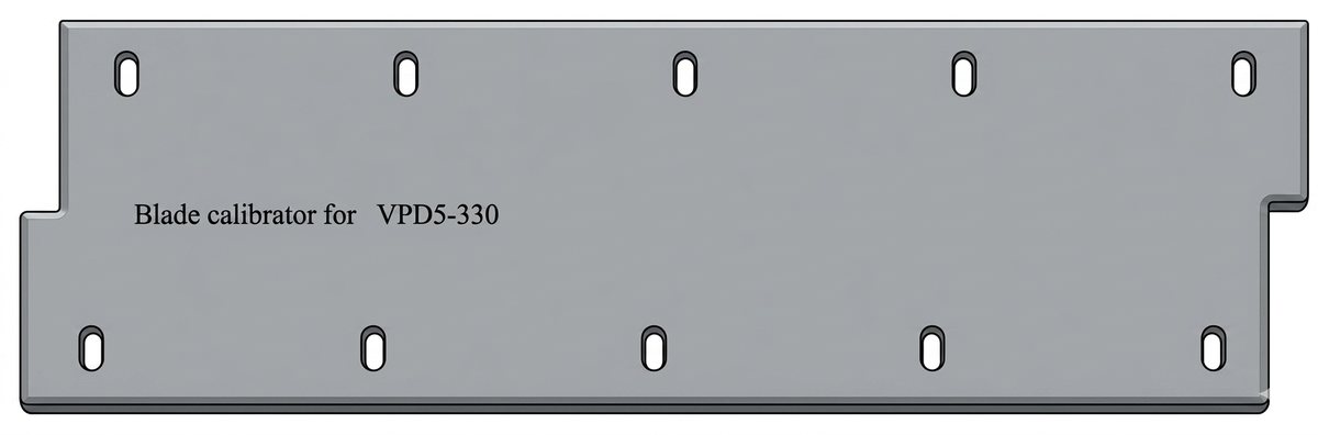 Blade calibrator plate for the VPD5-330 V-cut depaneler